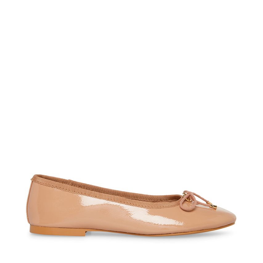 Beige Steve Madden Blossoms Patent Women\'s Ballet Flats | PH 0617KFW